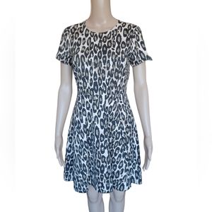 Kate Spade Womens Brown Leopard Animal Print Aline Dress Knee Length Size 2